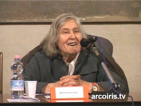 28 gennaio 2006, Bologna: la prof.ssa Margherita Hack al tavolo dei relatori