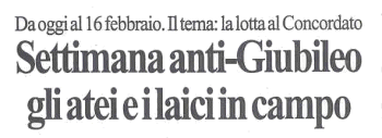 L’articolo apparso su «Repubblica» del 10 febbraio 2001