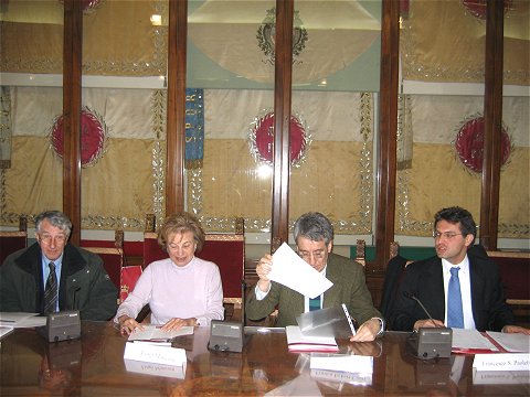 Da sinistra a destra: Corrado Augias, Franca Eckert Coen, Luigi Manconi e Francesco Saverio Paoletti